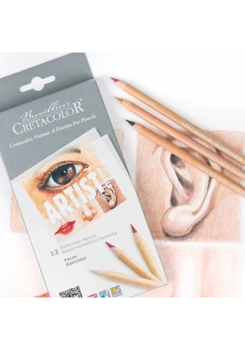 Cretacolor Artist Studio Face Sulandırılabilir Portre Çizim Seti 12li 28310
