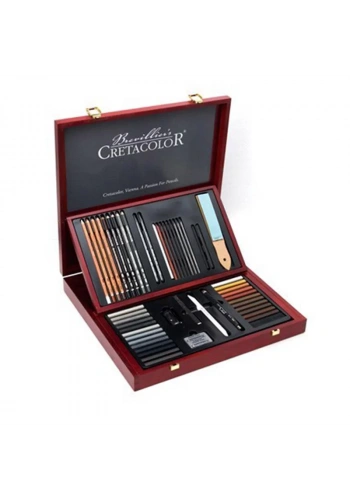 Cretacolor Selection Premium Çizim Seti Ahşap Kutu 53lü 40060