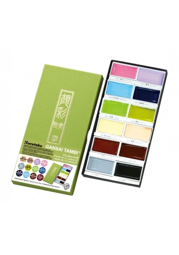 Kuretake Gansai Tambi Sulu Boya Seti 12 Renk Pastel