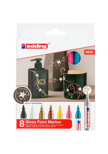 Edding 750 Gloss Paint Marker 8li Set Metalik Renkler