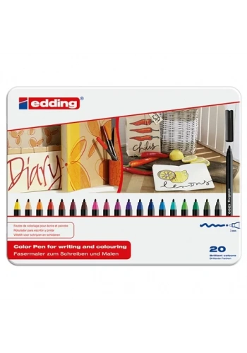 Edding 1300 Grafik Kalemi 20li Metal Kutu