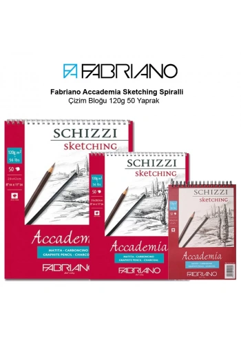 Fabriano Accademia Sketching Spiralli Çizim Bloğu 120g 50 Yaprak
