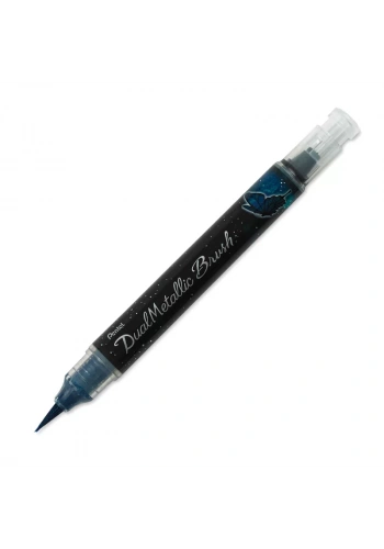 Pentel Sıvı Metalik Mürekkepli Pompalı Fırça Uçlu Kalem Mavi-Yeşil