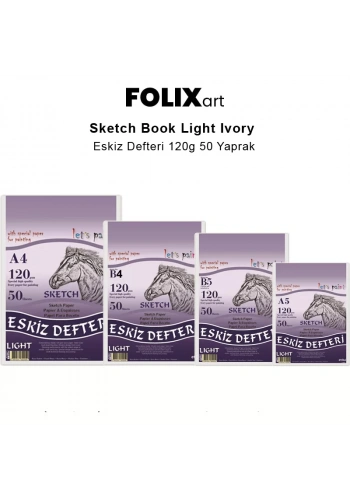 Folix Art Sketch Book Light Ivory Eskiz Defteri 120g 50 Yaprak