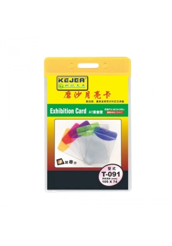 KEJEA T-091 DİKEY KART POŞETİ LÜX SARI - 100ADET