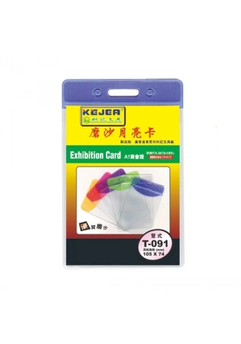 KEJEA T-091 DİKEY KART POŞETİ LÜX MAVİ - 100ADET