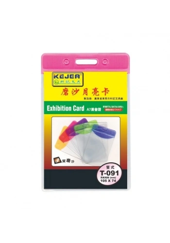 KEJEA T-091 DİKEY KART POŞETİ LÜX PEMBE - 100ADET