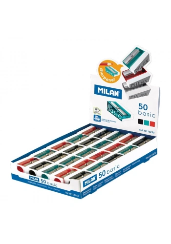MILAN 20115250 BASIC KALEMTRAŞ - ASORTİ - 50ADET