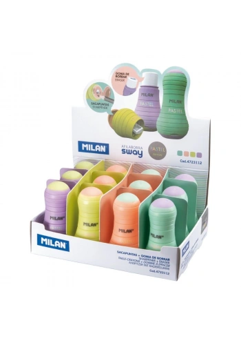 MILAN 4723112 SWAY PASTEL KALEMTRAŞ/SİLGİ - 12ADET