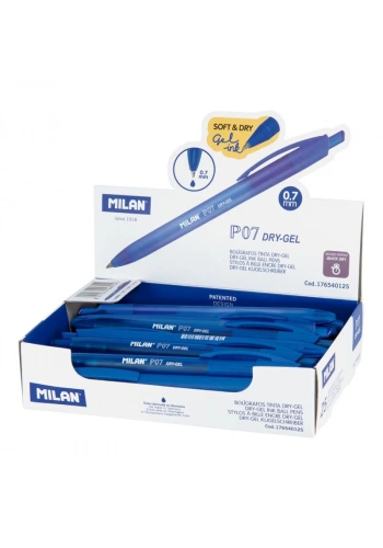 MILAN 176540125 DRY-GEL P07 MAVİ GEL KALEM - 25ADET
