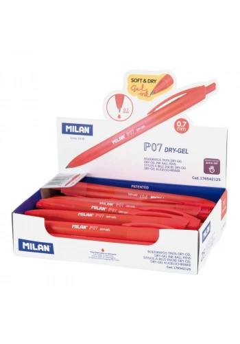 MILAN 176542125 DRY-GEL P07 KIRMIZI GEL KALEM - 25ADET