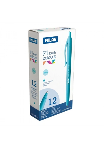 MILAN 176551212 P1 TOUCH MAVİ TÜKENMEZ KALEM - 12ADET