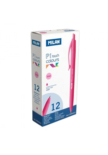 MILAN 176553212 P1 TOUCH PEMBE TÜKENMZ KALEM - 12ADET