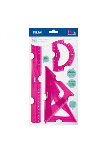 MILAN 359801P ACID PEMBE ESNEK CETVEL SETİ - 4LÜ