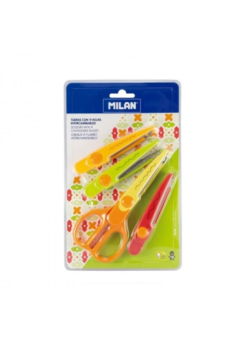 MILAN 14930904 ZIGZAG KESİMLİ ÇOCUK MAKASI+3KALIP