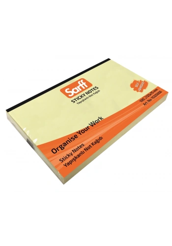 SARFF 125X75MM SARI YAPIŞKANLI NOT KAĞIDI - 100YP