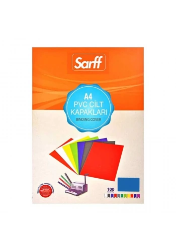 Sarff Cilt Kapağı A4 160 Micron PVC Opak Mavi 100lü