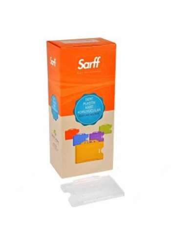 Sarff PVC Oval Yatay Şeritli 100lü Şeffaf Kart Poşeti