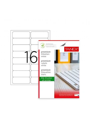 Tanex Laser Etiket Kod 2016 99.1mm x 34mm