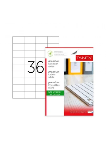 Tanex Laser Etiket Kod 2035 52.5mm x 33mm