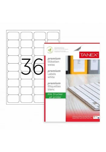 Tanex Laser Etiket Kod 2036 45mm x 30mm
