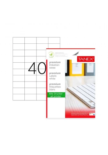 Tanex Laser Etiket Kod 2040 52.5mm x 29.7mm