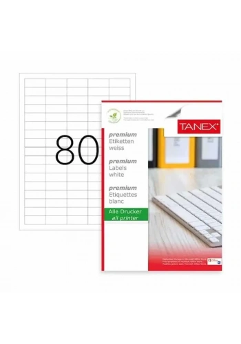 Tanex Laser Etiket Kod 2180 X 37mm x 14.25mm