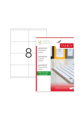 Tanex Laser Etiket Kod 2208 105mm x 70mm