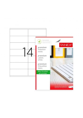 Tanex Lazer Etiket Kod2614 105mm x 40mm
