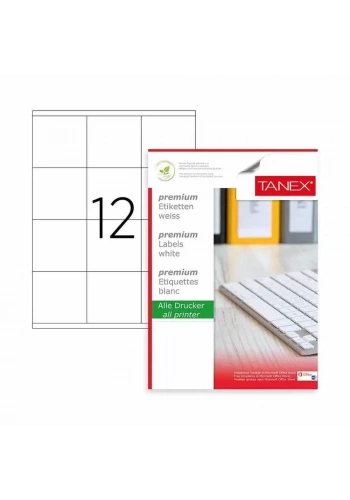 Tanex Laser Etiket Kod 2612 105mm x 48mm