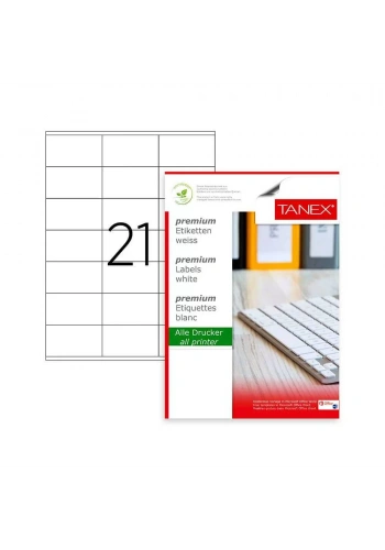 Tanex Laser Etiket Kod 2141 X 70mm x 41mm
