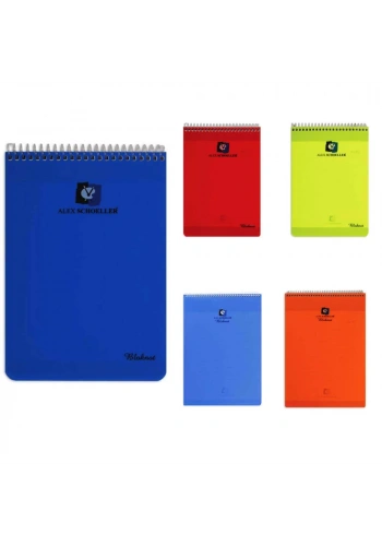 Alex Schoeller Spiralli Polipropilen Kapak Dik Kareli A4 80 Yaprak