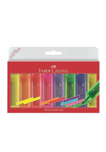 Faber Castell Poşetli Şeffaf Gövde Fosforlu Kalem 6+2