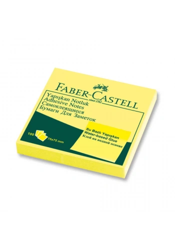 Faber Castell Yapışkan Notluk 75 x 75 mm Sarı