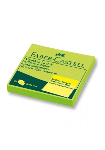 Faber Castell Yapışkan Notluk 50x50 mm Fosforlu Yeşil