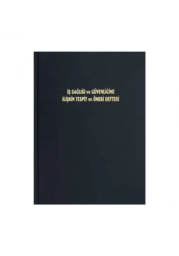 Dilman İş Sağlığı Ve Güvenliği İlişkin Tespit Ve Ön. Defteri No Ciltli 50li