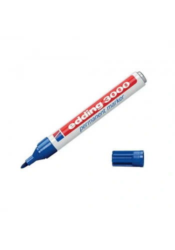 Edding E-3000 Permanent Markör Yuvarlak Uçlu Mavi