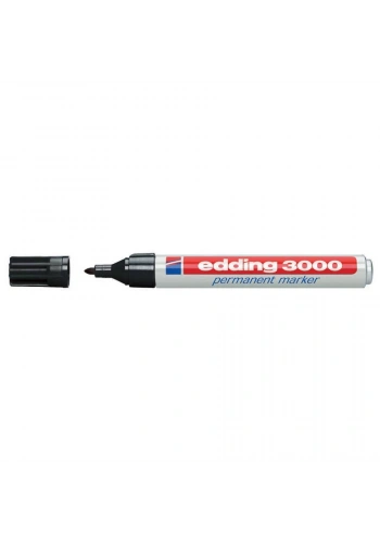 Edding 3000 Permanent Markör 1,5-3 mm Yuvarlak Uçlu Siyah
