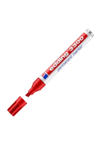 Edding 3300 Permanent Markör Kesik Uçlu Kırmızı