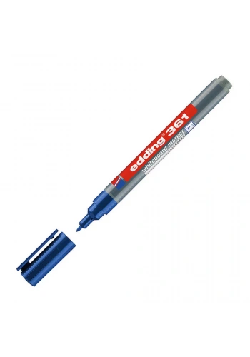 Edding 361 Beyaz Yazı Tahtası Kalemi İnce Uç 1 mm Mavi