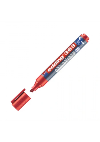 Edding 363 Beyaz Tahtası Kalemi Kesik Uç Kırmızı