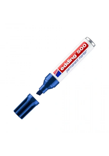 Edding 500 Permanent Markör Kesik Uç Mavi
