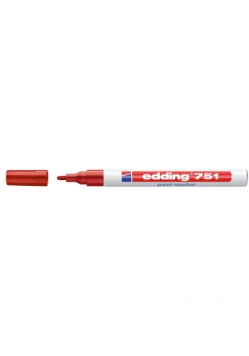 Edding 751 Tam Örtücü Boya Markörü Kırmızı