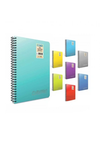 Gıpta Chromo Double Metal Spiralli Çizgili Defter A4 100 Yaprak