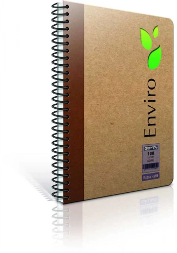 Gıpta Enviro Spiralli Kraft Sert Kapak Defter A4 100 Yaprak Çizgili
