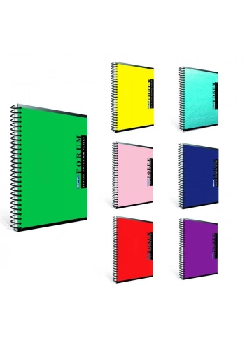Gıpta Forum Spiralli Karton Kapak Kareli Defter A4 120 Yaprak