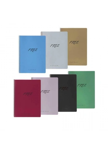 Keskin Color Defter pp Kapak Free Platinum A4 80 Yaprak Kareli