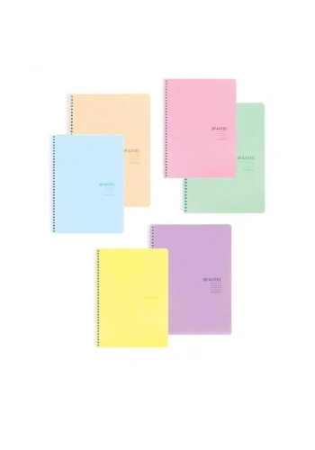 Keskin Color Defter pp Kapak Spiralli Pastel Note A4 60 Yaprak Kareli