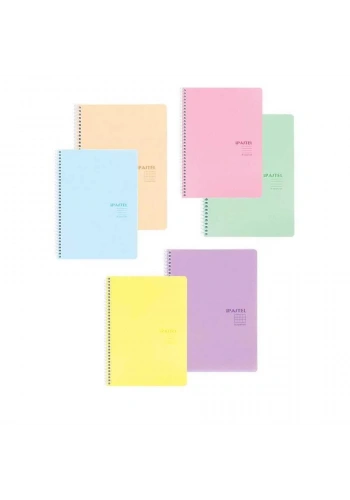 Keskin Color Defter pp Kapak Spiralli Pastel Note A4 80 Yaprak Çizgili