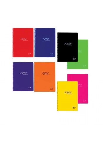 Keskin Color Defter A4 Spiralli pp Kapak 200 Yaprak Free Çizgili